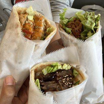 Liang Crispy Roll - (Left)Pork Crispy Roll, (middle)Marinated Beef Crispy Roll, (right)Cumin Lamb Crispy Roll - Juice Bars & Smoothies Near Me - Rowland Heights, California Liang Crispy Roll - (Left)Pork Crispy Roll, (middle)Marinated Beef Crispy Roll, (right)Cumin Lamb Crispy Roll - Juice Bars & Smoothies Near Me - Rowland Heights, California