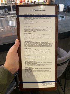 Menu photo 4 The Centurion Lounge San Francisco, CA Menu photo 4 The Centurion Lounge San Francisco, CA