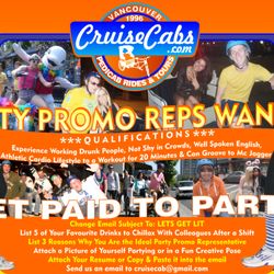 Cruise Cab Pedicab Rides & Tours - Promo Reps for Hire