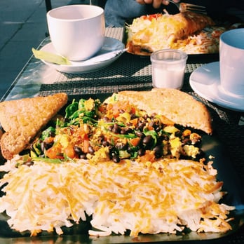 Cafe Lush - Tofu scramble and breakfast burrito. - Cafes Near Me - Albuquerque, New Mexico
