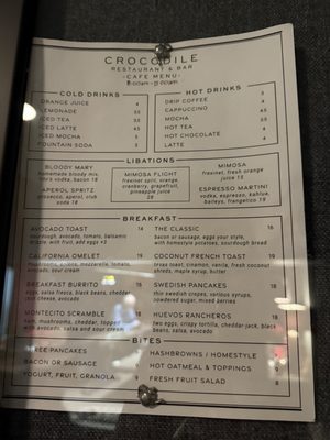 Menu photo 5 Crocodile Restaurant & Bar Santa Barbara, CA