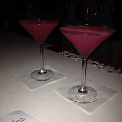 Square - Martinis: left Grand Cosmo. Right one with x-rated liqueur.  Personally, I liked the martini with x-rated