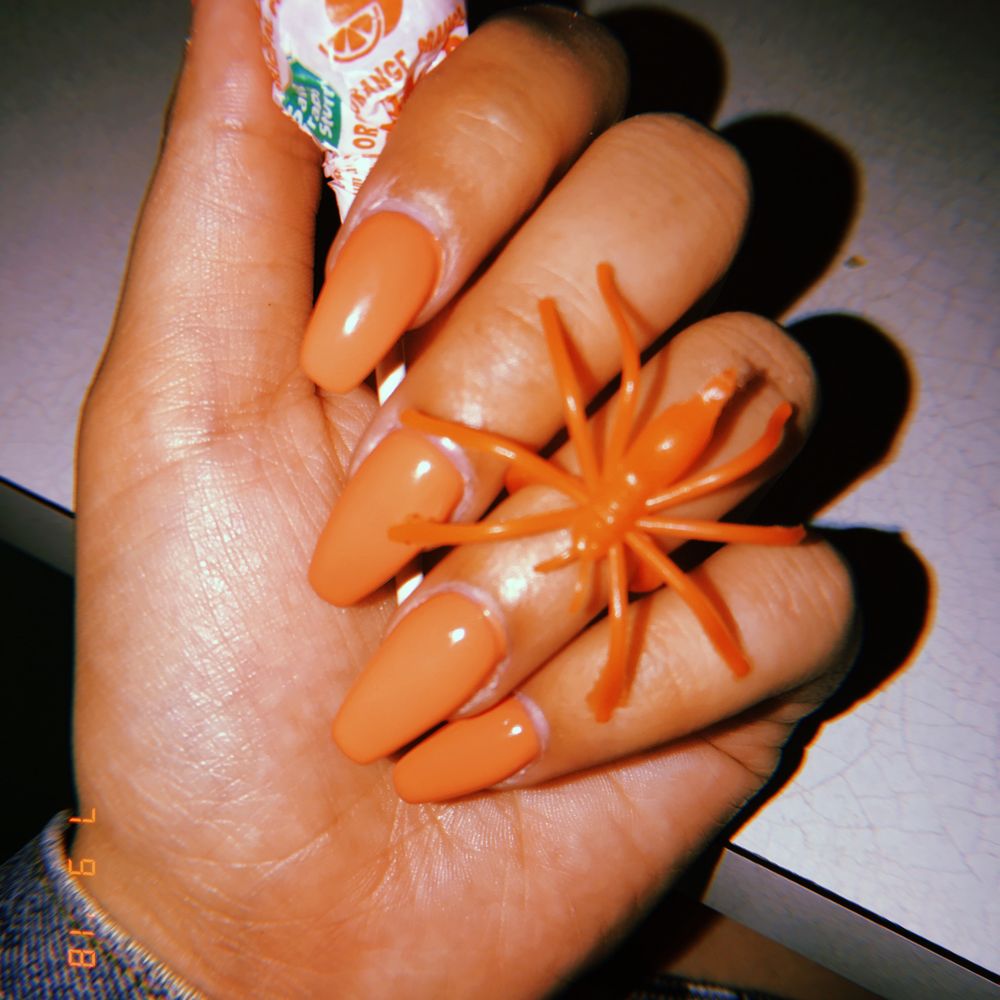 Philly's Nails and Spa - coffin coral - Nail Salons Near Me - Philadelphia, Pennsylvania