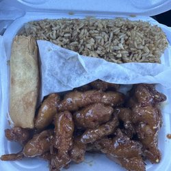Buffalo China - Orange Chicken with fried rice & Spring Roll