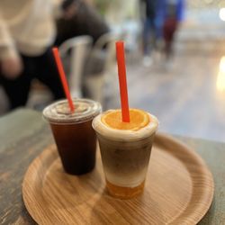 Cafe Bench - Americano Coffee, Orange Bianco Coffee