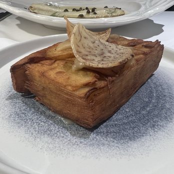 Casa Zeru - Potato millefeuille topped with baked apple - Mediterranean Near Me - Miami, Florida
