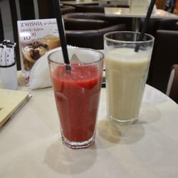 Grycan - koktajle. Banan, truskawka :)