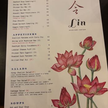 Lin Asian Bar And Dim Sum - Menu 11/15/2025 - Asian Fusion Near Me - Austin, Texas