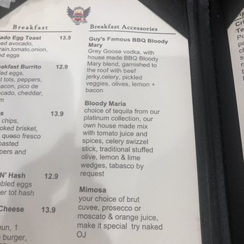 Guy Fieri's Kitchen+Bar Express - Notice no cocktail prices? There's a reason. OVERPRICED and UNDERWHELMING. $20 Bloody Mary. Smh. - New American Near Me - Burbank, California