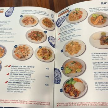 Charm Siam Restaurant - Menu 8/2026 - Noodles Near Me - Long Beach, California