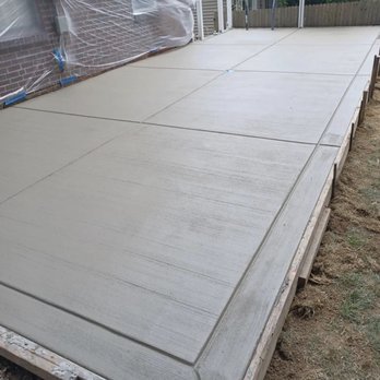 Concrete Masters - Brushed concrete with control joint one day job - Masonry/Concrete Near Me