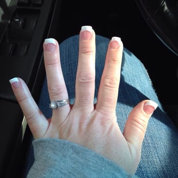 Crystal Nails & Spa - My pink and white nails done by Salina on 12/20/14 - Nail Salons Near Me - Denver, Colorado