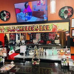 Colorful and snazzy bar.