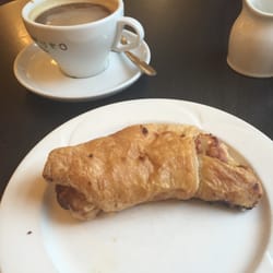 Niles Bakery - Bacon roll with coffee. Yummy!!!