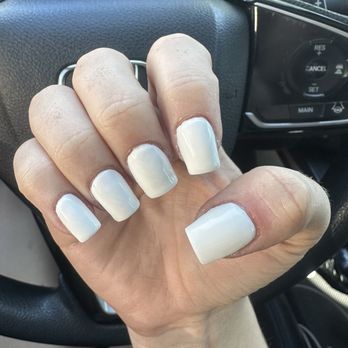 Queen Nails & Beauty - Sloppy cuticle job and bumpy paint. UGLY SQUOVAL SHAPE. - Nail Salons Near Me - Boise, Idaho Queen Nails & Beauty - Sloppy cuticle job and bumpy paint. UGLY SQUOVAL SHAPE. - Nail Salons Near Me - Boise, Idaho