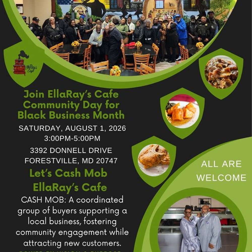 EllaRay's Cafe - Out for Community Day for Black Business. Packed house. - Soul Food Near Me - Forestville, Maryland EllaRay's Cafe - Out for Community Day for Black Business. Packed house. - Soul Food Near Me - Forestville, Maryland