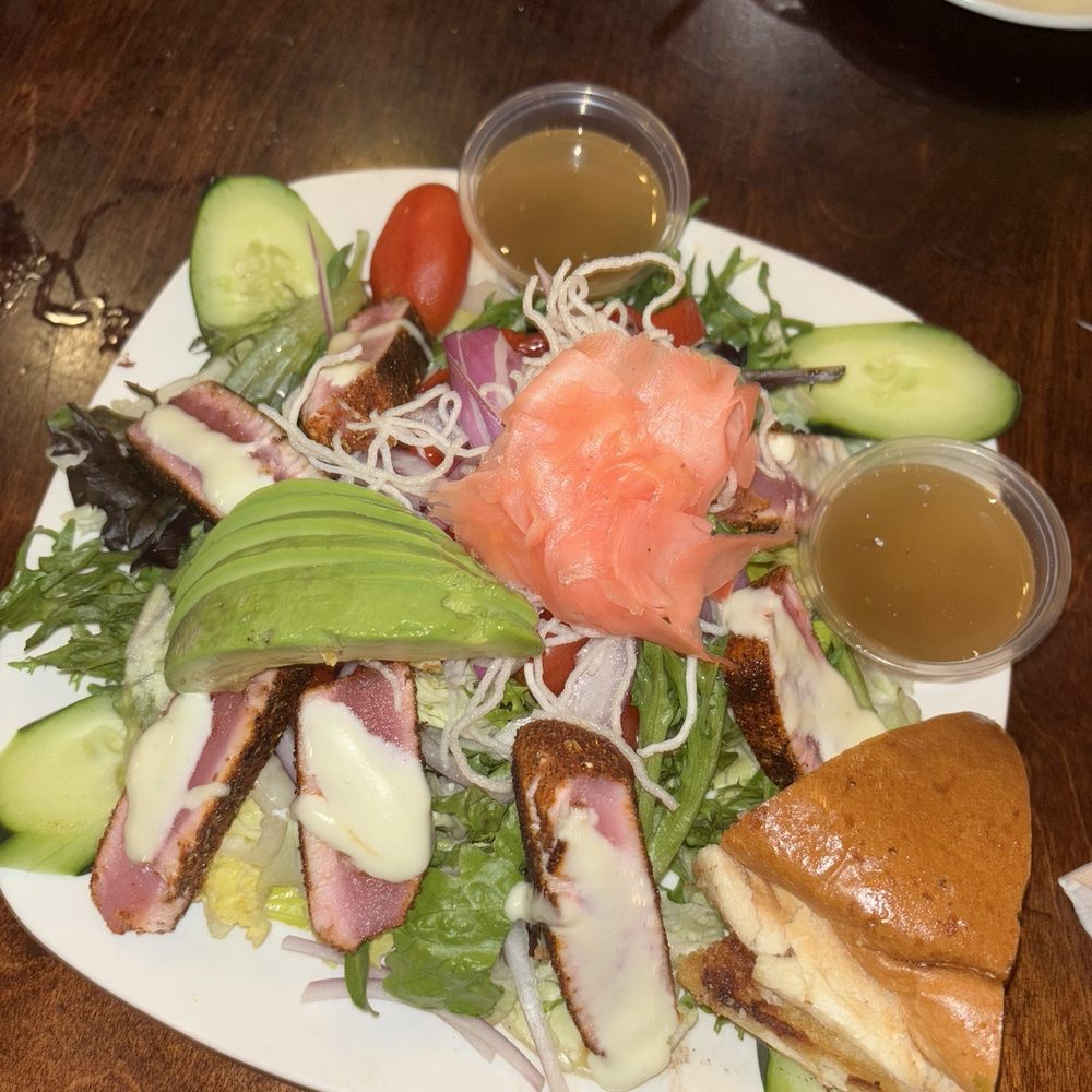 Old City Hall Restaurant - Seared Ahi Tuna Salad - American Near Me - Gilroy, California Old City Hall Restaurant - Seared Ahi Tuna Salad - American Near Me - Gilroy, California