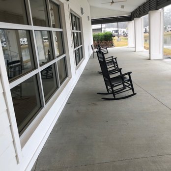 Cedar Grove Park - Patio looking at pond - RV Parks Near Me - Baytown, Texas