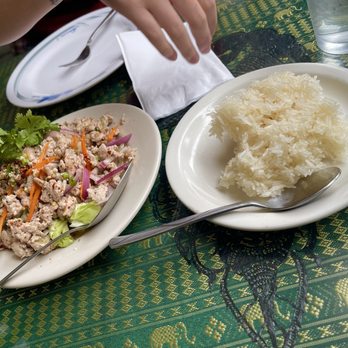 Sivalai Thai Restaurant - SL12. Larb( pork) with sticky rice - Thai Near Me - Portland, Oregon Sivalai Thai Restaurant - SL12. Larb( pork) with sticky rice - Thai Near Me - Portland, Oregon