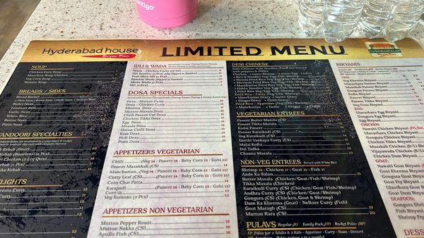 Menu photo 1 Hyderabad House Biryani Place Columbus, OH Menu photo 1 Hyderabad House Biryani Place Columbus, OH