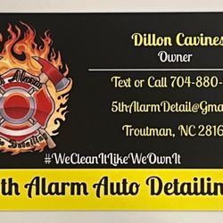 5th Alarm Auto Detailing - Business Card