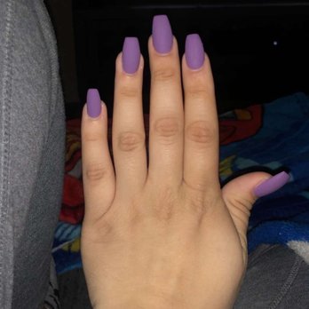 Your Nails & Spa - Acrylic nails with a gel polish (lavender) with a matte finish! By Nani 3 - Nail Salons Near Me - Phoenix, Arizona
