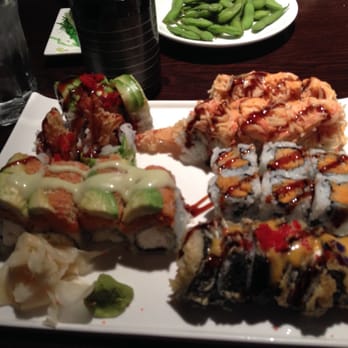 Hokkai Sushi - Lots of tasty rolls including angry dragon, Hokkai roll and sweet potato roll. Yummy. - Sushi Bars Near Me - Glen Ellyn, Illinois Hokkai Sushi - Lots of tasty rolls including angry dragon, Hokkai roll and sweet potato roll. Yummy. - Sushi Bars Near Me - Glen Ellyn, Illinois