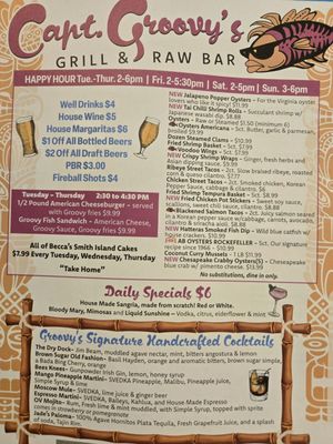Menu photo 4 Captain Groovy's Grill & Raw Bar Norfolk, VA Menu photo 4 Captain Groovy's Grill & Raw Bar Norfolk, VA