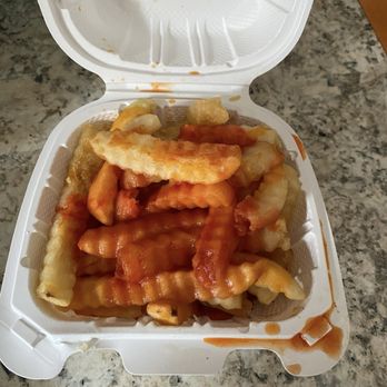 New De Xing Chinese Restaurant - French fries with ketchup, hot sauce and bbq sauce. Yummy. - Chinese Near Me - Queens, New York New De Xing Chinese Restaurant - French fries with ketchup, hot sauce and bbq sauce. Yummy. - Chinese Near Me - Queens, New York