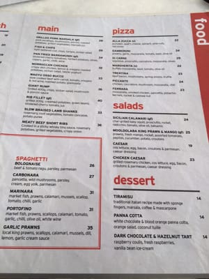 Menu photo 2 Milano Brisbane, QLD