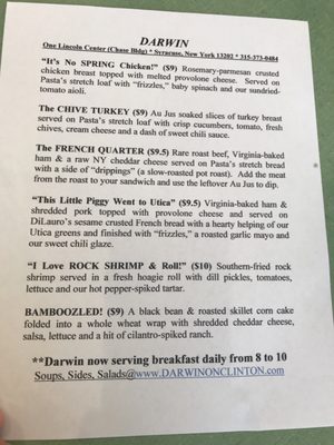 Menu photo 4 Darwin Syracuse, NY