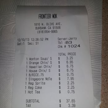 Frontier Wok Too - Not bad for 4 people... - Dim Sum Near Me - Burbank, California