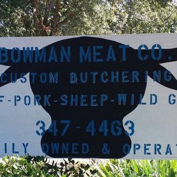 Bowman Meat - Signage from woman Rd. It's located right before the train tracks. - Meat Shops Near Me - Cottonwood, California Bowman Meat - Signage from woman Rd. It's located right before the train tracks. - Meat Shops Near Me - Cottonwood, California