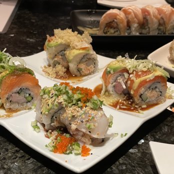 Sakura Asian Bistro - Johnny's rolls! 4 different types, 2 of each. - Seafood Near Me - Girdwood, Alaska