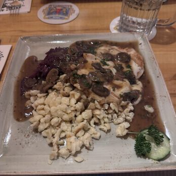 Andreas Keller German Restaurant - Jagersnitzle with grilled chicken. - German Near Me - Leavenworth, Washington