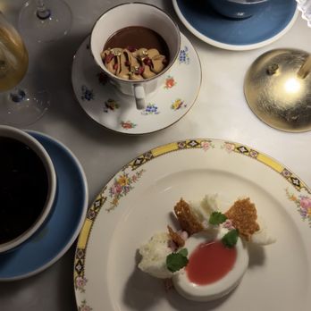 Ellie's - Dessert - panna cotta and chocolate mousse - Breakfast & Brunch Near Me - Providence, Rhode Island Ellie's - Dessert - panna cotta and chocolate mousse - Breakfast & Brunch Near Me - Providence, Rhode Island