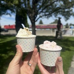 Cookie dough and strawberry cheesecake