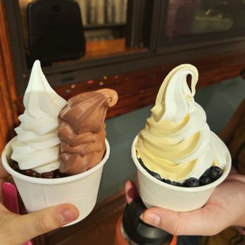 Butterfield Market - Plain and chocolate with choc crispies & mango and plain swirl with blueberries - Fruits & Veggies Near Me - New York, New York