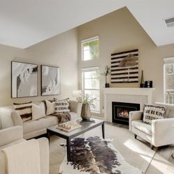 The Castaneda Team - Coldwell Banker Solano Pacific - Interior view of a bright, open living space in the Martinez townhome.
