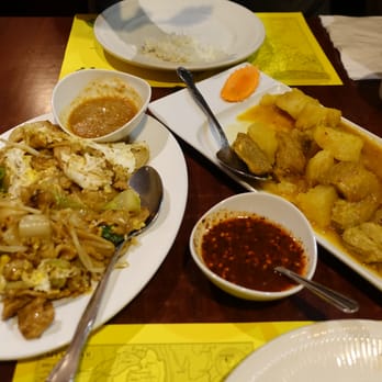 Mandalay Restaurant & Cafe - noodle #6 with medium and spicy sauce and pork belly special - Burmese Near Me - Silver Spring, Maryland
