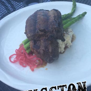 Ship To Shore - Petite filet mignon with asparagus, garlic mashed potatoes, and pickled red onions - Steakhouses Near Me - Kingston, New York