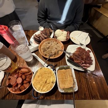 The Park's Finest - Coconut beef, rice, Mac, corn bread, pork ribs, beef ribs - Barbeque Near Me - Los Angeles, California The Park's Finest - Coconut beef, rice, Mac, corn bread, pork ribs, beef ribs - Barbeque Near Me - Los Angeles, California