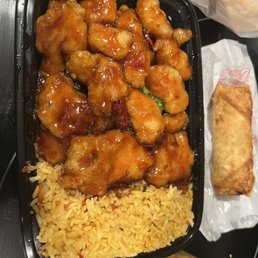 Orange chicken combo with pork fried rice Orange chicken combo with pork fried rice