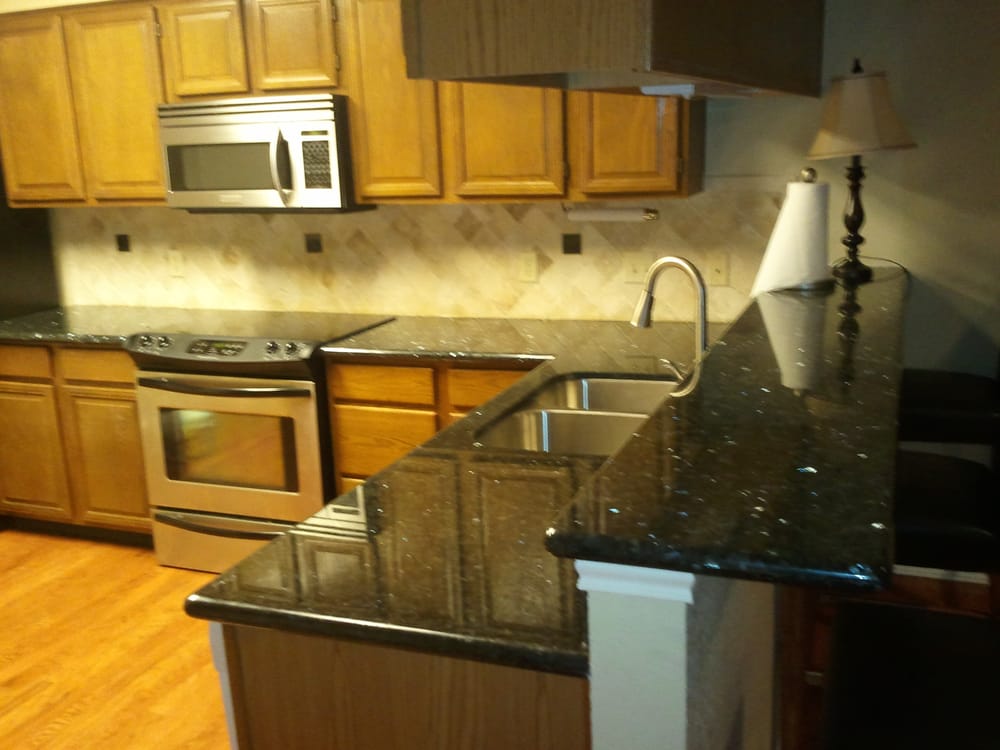 My Emerald Pearl Granite Kitchen And Stone Back Splash Enjoy Yelp