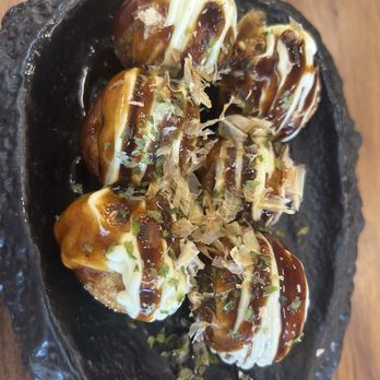 The Broth Bar - Takoyaki. Actually a great rendition. Crispy, gooey, more than one piece of octopus. $8.50. Worth ordering. - Ramen Near Me - Urban Honolulu, Hawaii The Broth Bar - Takoyaki. Actually a great rendition. Crispy, gooey, more than one piece of octopus. $8.50. Worth ordering. - Ramen Near Me - Urban Honolulu, Hawaii