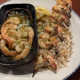 Garlic and grilled shrimp