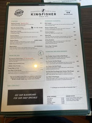 Menu photo 3 Kingfisher Dublin, D