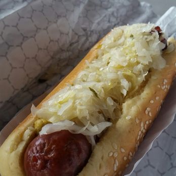 Old Apple Barn - Elk sausage with sauerkraut and German mustard - Bakeries Near Me - High Rolls, New Mexico