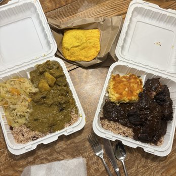 Clacken's - Curry goat and cabbage, jerk chicken and mac n cheese. Spicy beef patty. - Caribbean Near Me - Jersey City, New Jersey