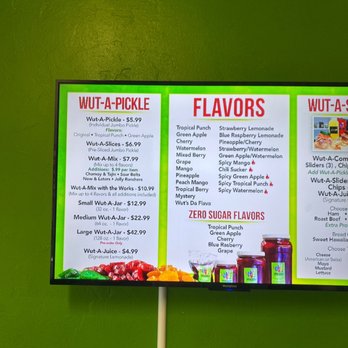 Wut-A-Pickle - Menu - Specialty Food Near Me - Long Beach, California